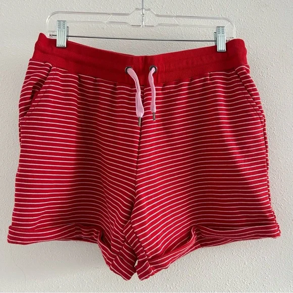 dip Red and Pink Striped Lounge Shorts Size Large - Picture 1 of 4